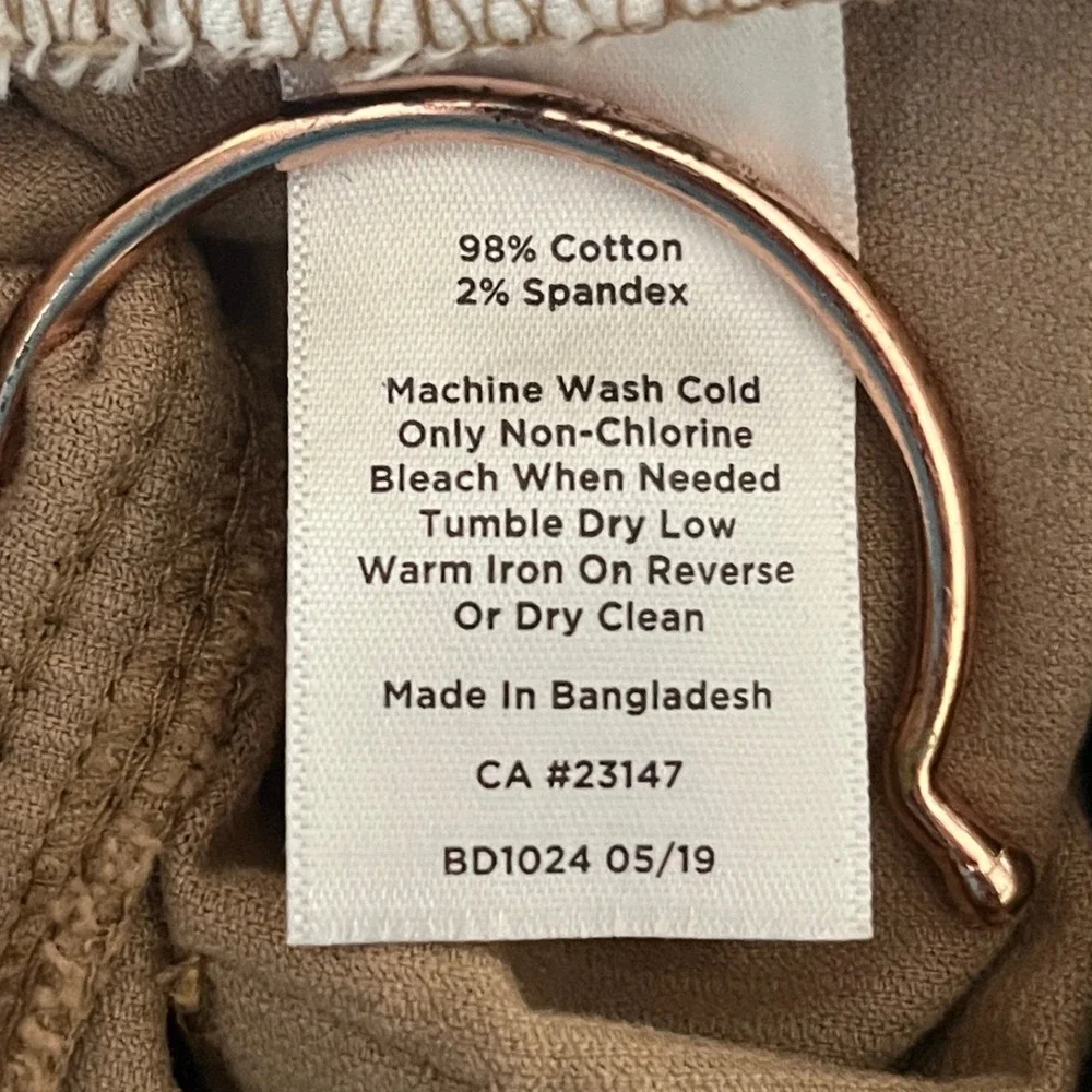 NWT Talbots Slimming Corduroy Pants‎ Camel High Waist Straight Leg 18 Preppy